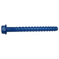 Torquemaster Masonry Screw, 1/2" Dia., Hex, 6 in L, Steel Blue Ruspert, 20 PK 53253